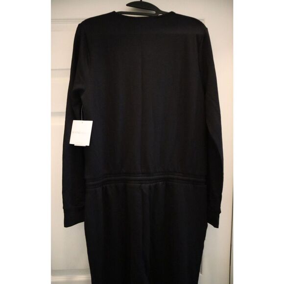 Beyond Yoga CF6136 Women's Sz L Black Overlapping V-Neck L/S Jumpsuit - Picture 12 of 15